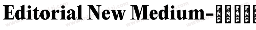 Editorial New Medium字体转换